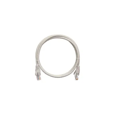Коммутационный шнур NETLAN U/UTP 4 пары, Кат.6 (Класс E), 250МГц, 2хRJ45/8P8C, T568B, заливной, многожильный, BC (чистая медь), PVC нг(B), серый, 5м, уп-ка 10шт.