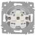 Розетка Intro Accent 6-206-01 2P+E Schuko со шторками, 16А-250В, IP20, СУ, AL/CU, белый