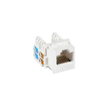 Модуль-вставка NETLAN типа Keystone, Кат.6 (Класс E), 250МГц, RJ45/8P8C, 110/KRONE, T568A/B, неэкранированный, белый, уп-ка 10шт.