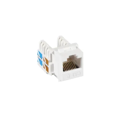 Модуль-вставка NETLAN типа Keystone, Кат.6 (Класс E), 250МГц, RJ45/8P8C, 110/KRONE, T568A/B, неэкранированный, белый, уп-ка 10шт.