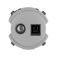 Розетка компьютерная RJ45 + TV розетка оконечная платина  Байкал TDM