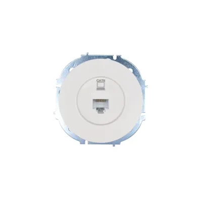 OSEN Розетка компьютерная Cat 6, механизм, белая Lezard 743-0288-140