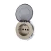 OSEN Розетка с заземлением с крышкой, 16 А, IP44, механизм, титан Lezard 743-3788-123BIPCH