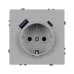 Механизм розетки с USB зарядкой SCT-NOBE-MUAC-SFPL-IS, 230V, 16A, никель