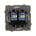 Механизм компьютерной розетки двойной SCT-TENDO-MPC2-PL-WH, RJ-45, CAT6, Белый