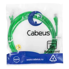 Патч-корд U/UTP, категория 5е, 2xRJ45/8p8c, неэкранированный, зеленый, PVC, 3м