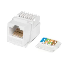 Вставка Keystone Jack RJ-45(8P8C), категория 5e, без инструмента Toolless, белая