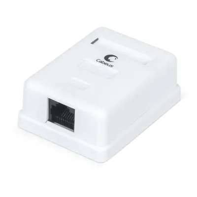 Розетка компьютерная RJ-45(8P8C), категория 6, одинарная, внешняя, Dual IDC
