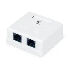 Розетка компьютерная RJ-45(8P8C), категория 6, двойная, внешняя, Dual IDC