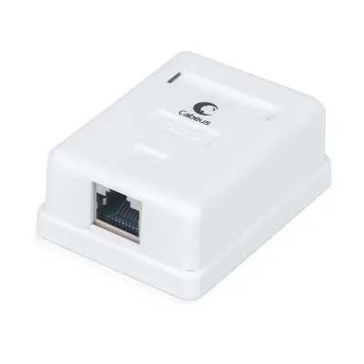 Розетка компьютерная RJ-45(8P8C), категория 5e, экранированная, одинарная, внешняя, Dual IDC