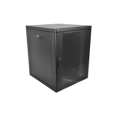 Шкаф 19'' телеком навесной разборный 12U (600 х 650) съемные стенки, дверь стекло, чёрный