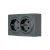 LETO Розетка двойная с заземлением закрытый корпус  графит  Lezard  752-3400-127B