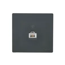 LETO Розетка телефонная евро графит  Lezard  752-3400-137