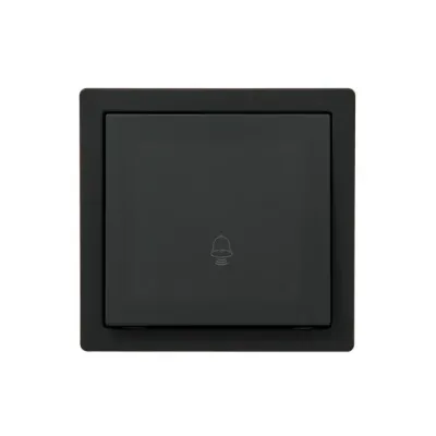LETO Кнопка звонка чёрный бархат  Lezard  752-4200-103