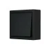 LETO Кнопка звонка чёрный бархат  Lezard  752-4200-103