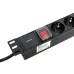 Блок розеток PDU TERACOM PRO 19'' 1U 16А/250В 8 розеток Schuko с выключателем шнур питания длиной 2 метра сечение 3x1.5 мм2 вилка Schuko корпус пластик черный