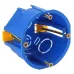 Коробка установочная ЭРА KUP-68-45-blue синяя 68х45мм для полых стен саморезы пластиковые лапки IP20 Коробка установочная ЭРА KUP-68-45-blue синяя 68х45мм для полых стен саморезы пластиковые лапки IP20