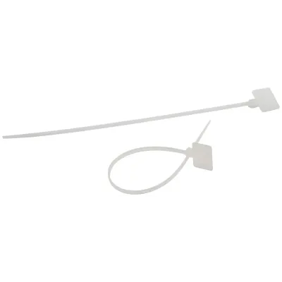 Кабельные стяжки ЭРА NO-225-320 (хомут) нейлоновая 2.5 х 200 мм белая с площадкой для маркировки 25 х 15 мм (50 штук)