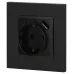Розетка ЭРА Elegance 14-4108-05 2P+E 16A-250В со шторками с USB type-A+C 5В-3А антрацит