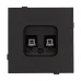 Механизм компьютерной розетки двойной SCT-TENDO-MPC2-SFPL-BK, RJ-45, CAT6, Чёрный
