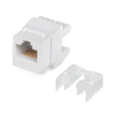 Вставка Keystone Jack RJ-45(8P8C), 180 градусов, категория 6A, Dual IDC (110&Krone type), белая
