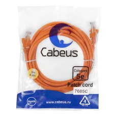 Патч-корд U/UTP, категория 5е, 2xRJ45/8p8c, неэкранированный, оранжевый, PVC, 3м