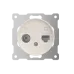 Розетка двойная антенна/компьютер TV/RJ45 кат.5e, цвет бежевый (серия Florence)