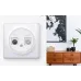 Розетка двойная антенна/компьютер TV/RJ45 кат.5e, цвет белый (серия Florence)