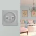 Розетка двойная антенна/компьютер TV/RJ45 кат.5e, цвет серый (серия Florence)