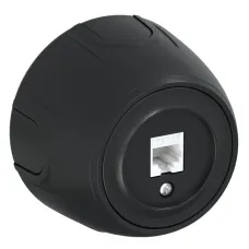 Розетка компьютерная 1xRJ45 кат.5e  Rotondo, цвет черный