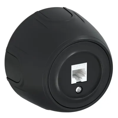Розетка компьютерная 1xRJ45 кат.5e  Rotondo, цвет черный