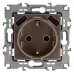 12-4109-13 ЭРА Розетка 2P+E 16A-250В, штор. с 2xUSB 5В-3А, Эра12, бронза (10/100/2000)