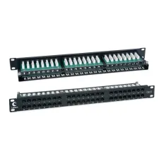 Патч-панель IDC-1U высокой плотности 19', 1U, 48 портов RJ-45, категория 6, Dual IDC