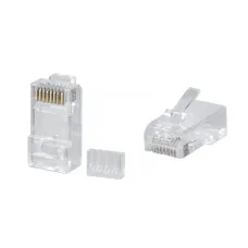 Коннектор RJ-45 под витую пару, категория 6, универсальный (для одножильного и многожильного кабеля), для проводников с толщиной по изоляции д