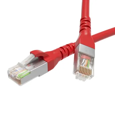 Патч-корд экранированный CAT6 F/UTP 4х2 LSZH красный 5м
