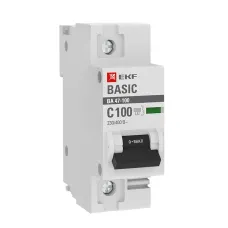 Автоматический выключатель 1P 100А (C) 10kA ВА 47-100 Basic