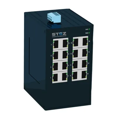 Коммутатор неуправляемый промышленный 16 портов 10/100Base?TX 12?48 VDC/18?30 VAC резервированное питание STEZ1016?T