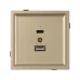 Механизм USB розетки SCT-TENDO-MUAC-SFPL-GD 5V, 3A, QC3, Золото светлое, 1 пост