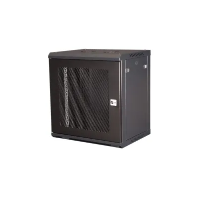 Шкаф 19'' телекоммуникационный настенный, 12U 635х600х450 мм, дверь перфорация, черный