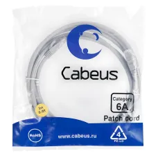 Патч-корд U/UTP, категория 6а (10G), 2xRJ45/8p8c, неэкранированный, серый, LSZH, 3м