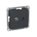 Механизм розетки HDMI+RJ45 (cat5)  графит Эпика EKF