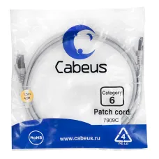 Патч-корд F/UTP, категория 6, 2xRJ45/8p8c, экранированный, серый, LSZH, 1.5м