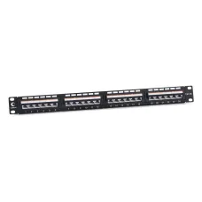 Патч-панель 19' (1U), 24 порта RJ-45, категория 5e, Dual IDC, угол портов 45 градусов