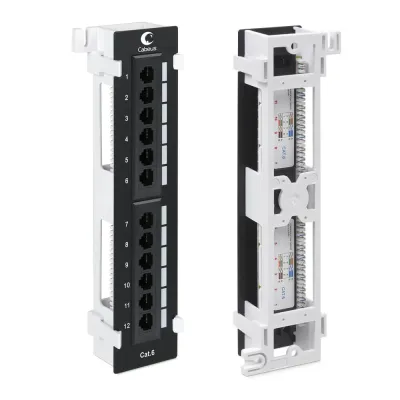 Патч-панель настенная, 12 портов RJ-45, категория 6, с подставкой, Du