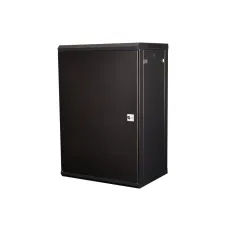 Шкаф 19'' телекоммуникационный настенный, 18U 901х600х450 мм, дверь металл, черный