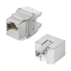 Вставка Keystone Jack RJ-45(8P8C), 180 градусов, категория 5e, экранированная, Dual IDC (110&Krone type)