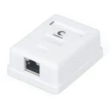 Розетка компьютерная RJ-45(8P8C), категория 6, экранированная, одинарная, внешняя, Dual IDC