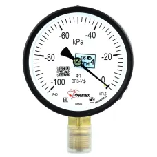 Вакуумметр общетехнический ВП3-Уф -100…0 кПа кт.1.5 d.100 IP40 G1/2 РШ