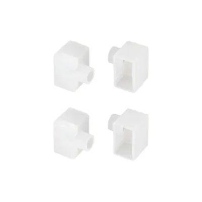 Заглушка WPH-FLEX-1018-SIDE WHITE с отверстием (пластик)