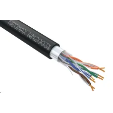 Витая пара F/UTP CAT 5e 4x2x0.52 мм 24AWG Медь внешний PE черный Fluke Tested 305м